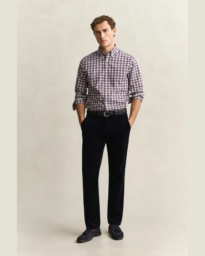 Gant Herren Regular Fit Cord Chinohose EVENING Blau Evening