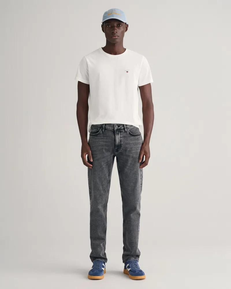Gant Herren Regular Fit Jeans mit schwarzer Waschung 