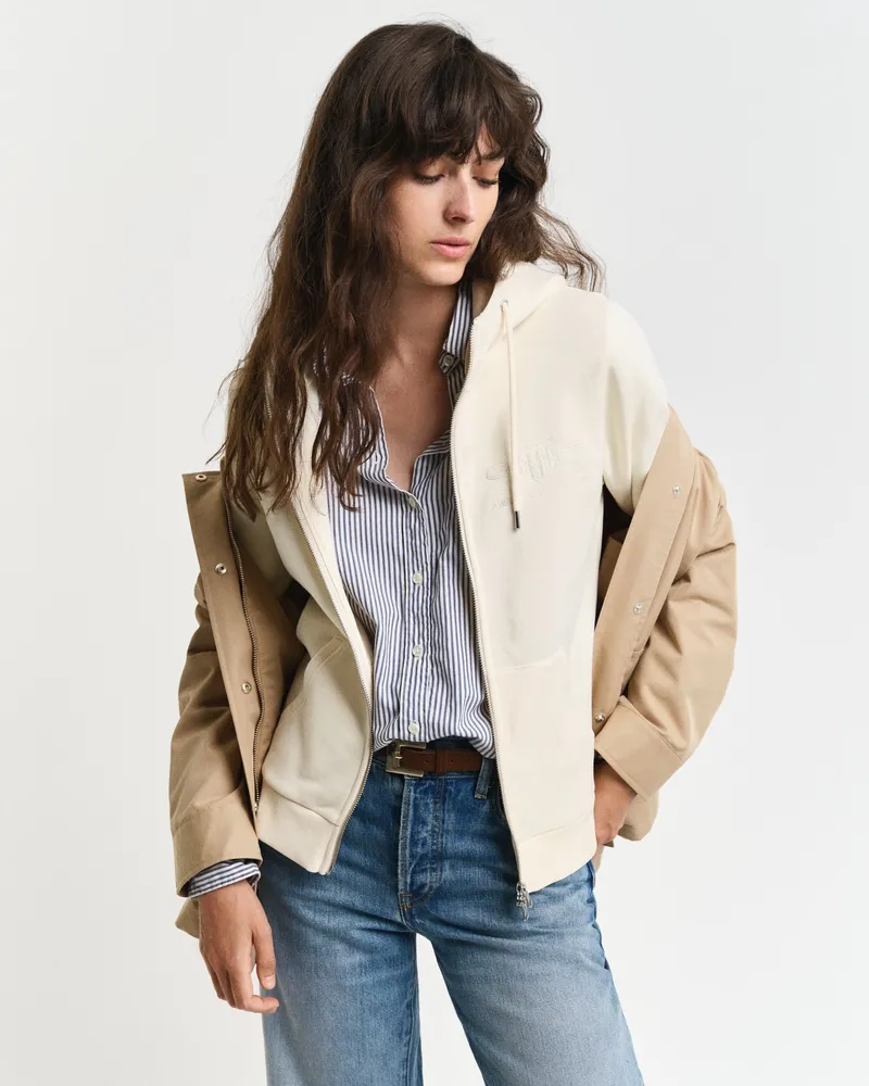 Gant Damen Tonal Shield Sweatjacke 
