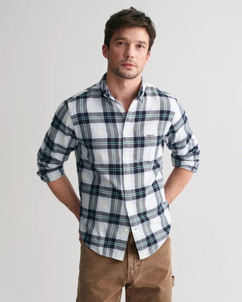 Gant Herren Regular Fit Tartan Flanellhemd 