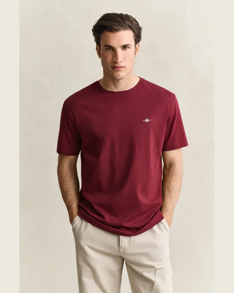 Gant Herren Regular Fit Shield T-Shirt DEEP GRAPE WINE Deep