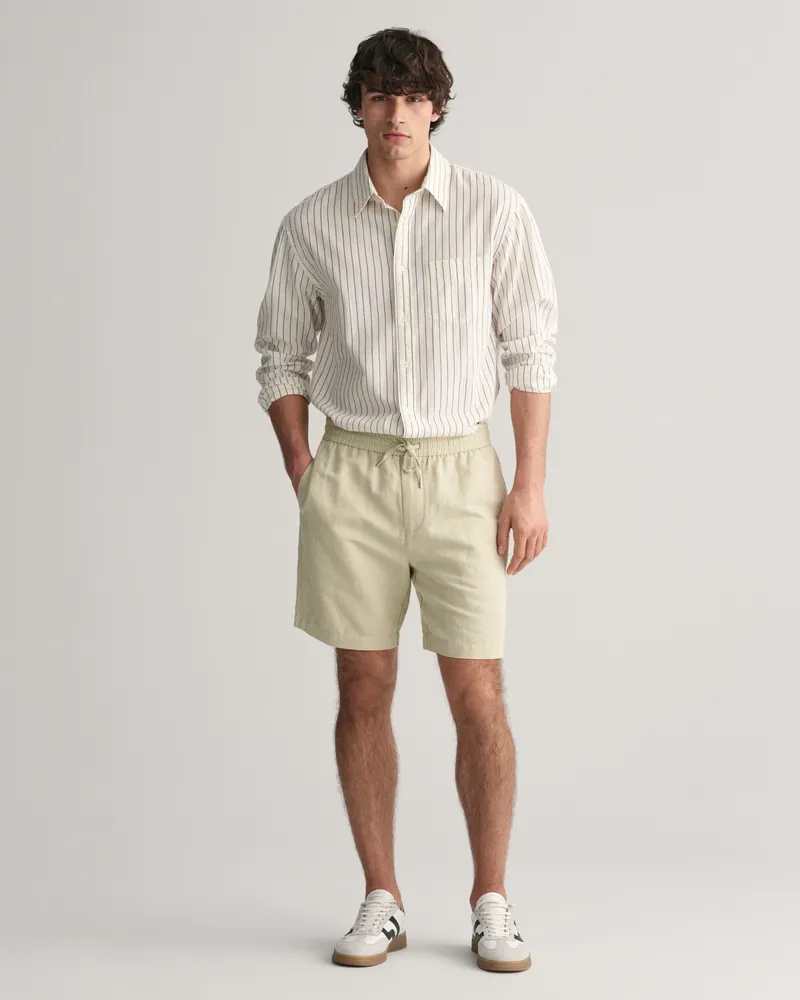 Gant Herren Shorts aus Baumwolle und Leinen 