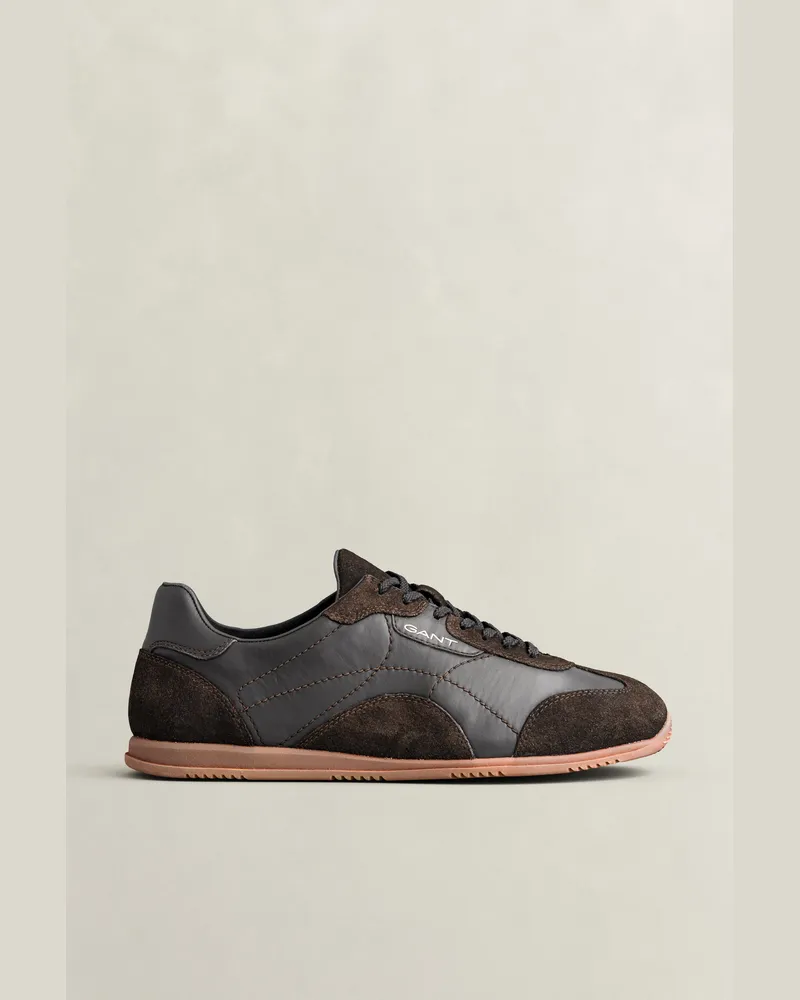 Gant Herren Spearclub Sneaker aus Glatt- und Veloursleder DARK Braun Dark