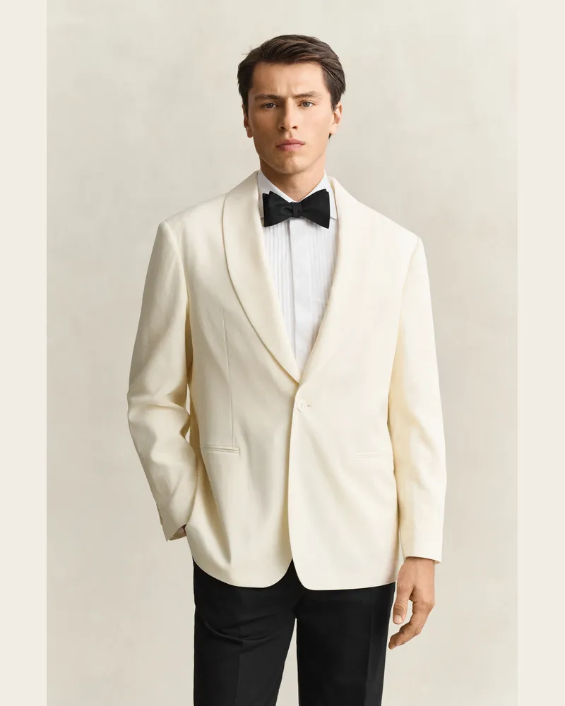 Gant Herren Smokingjackett mit Schalkragen CREAM Cream