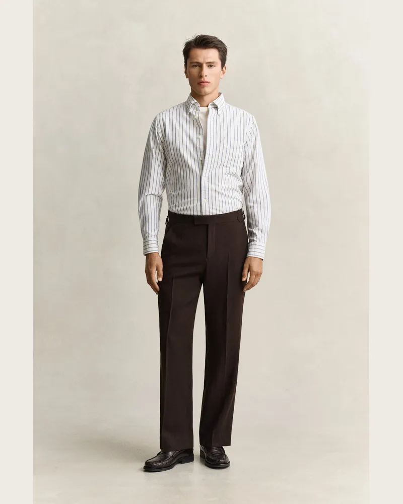 Gant Herren Anzughose aus Wolle SHADOW Braun Shadow