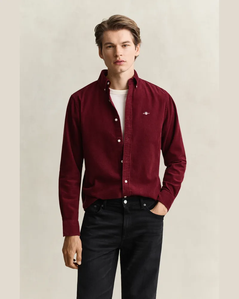 Gant Herren Cordhemd DEEP GRAPE WINE Deep