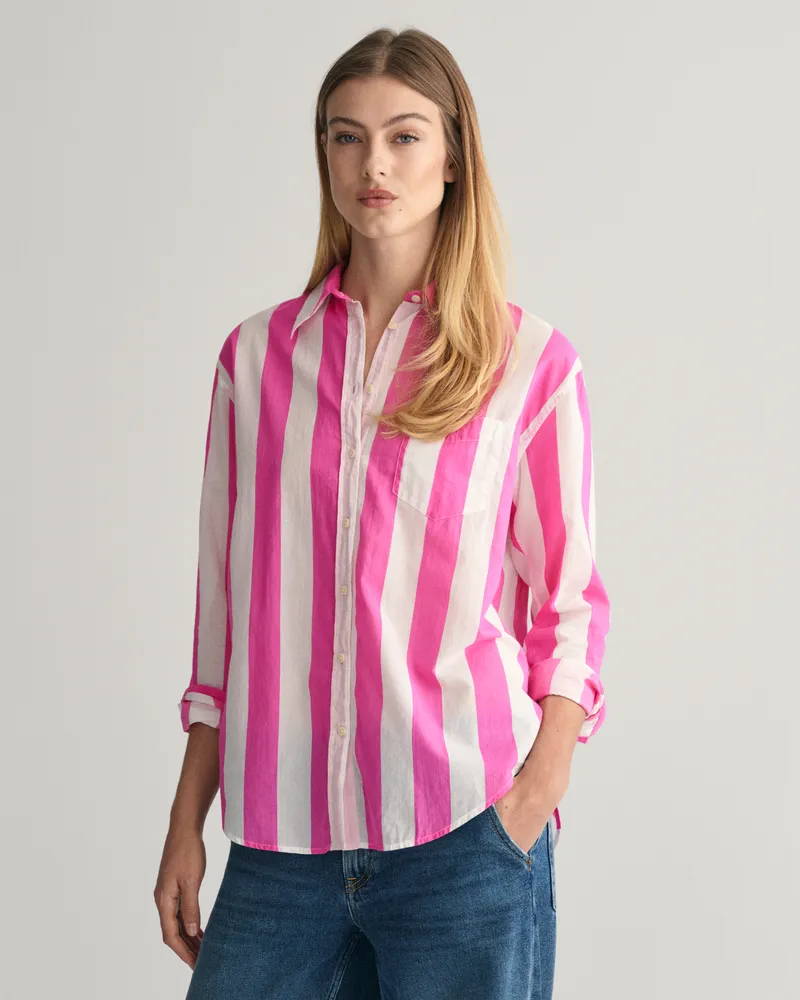 Gant Damen Relaxed Fit Bluse mit Sonnenschirmstreifen 