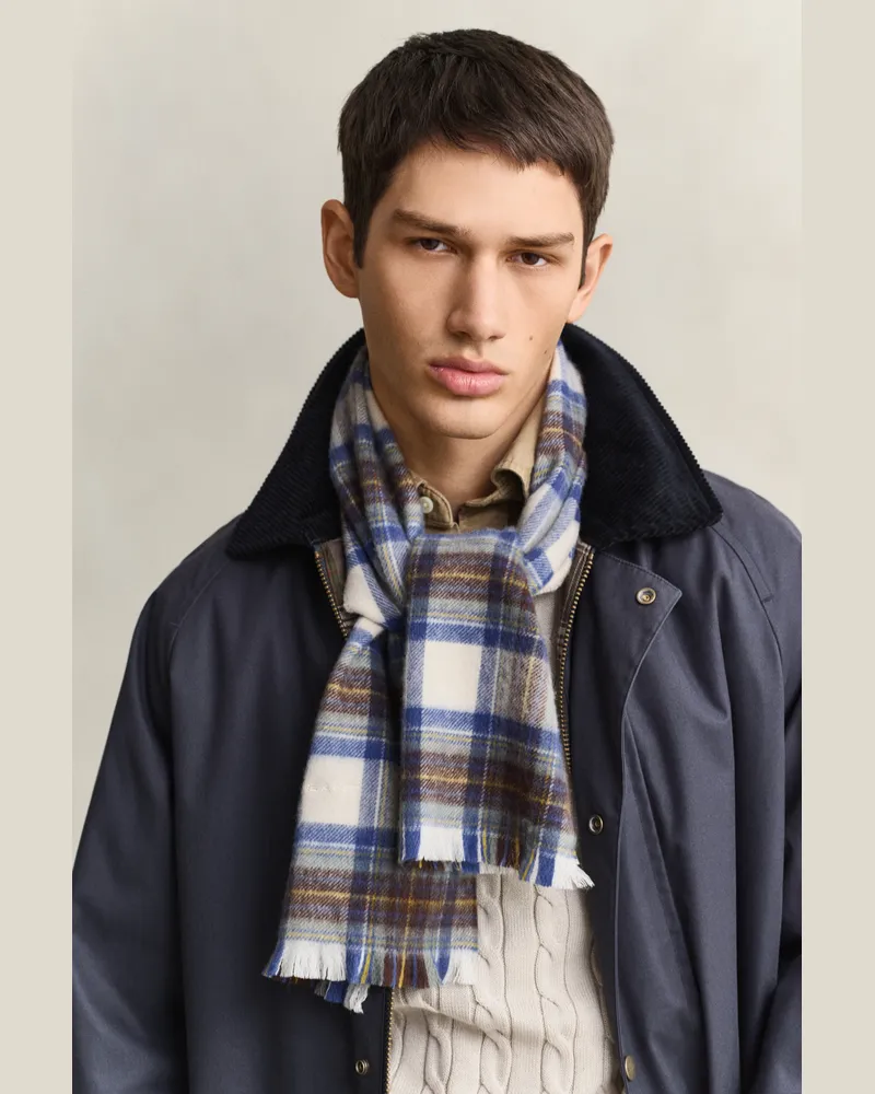 Gant Herren Karierter Wollschal CREAM Cream