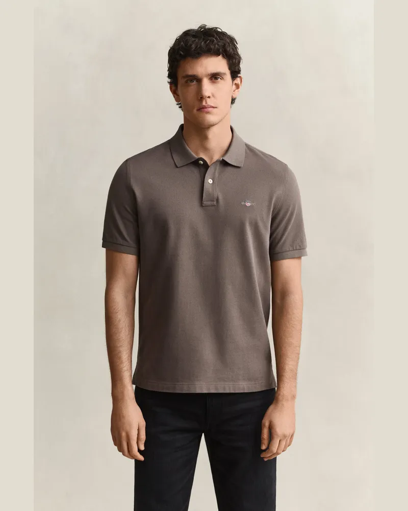 Gant Herren Classic Regular Fit Poloshirt FADED TAUPE Faded