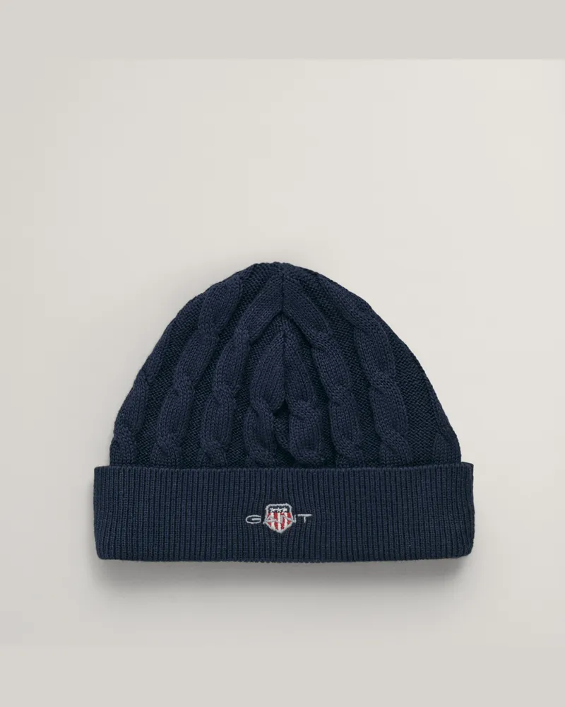 Gant Kids Baby Shield Baumwoll Zopfstrick Beanie 