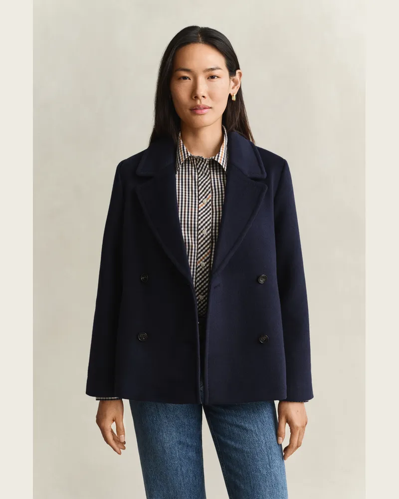 Gant Damen Wollmix Caban EVENING Blau Evening