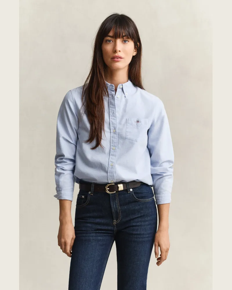Gant Damen Classic Oxford-Bluse LIGHT Blau Light