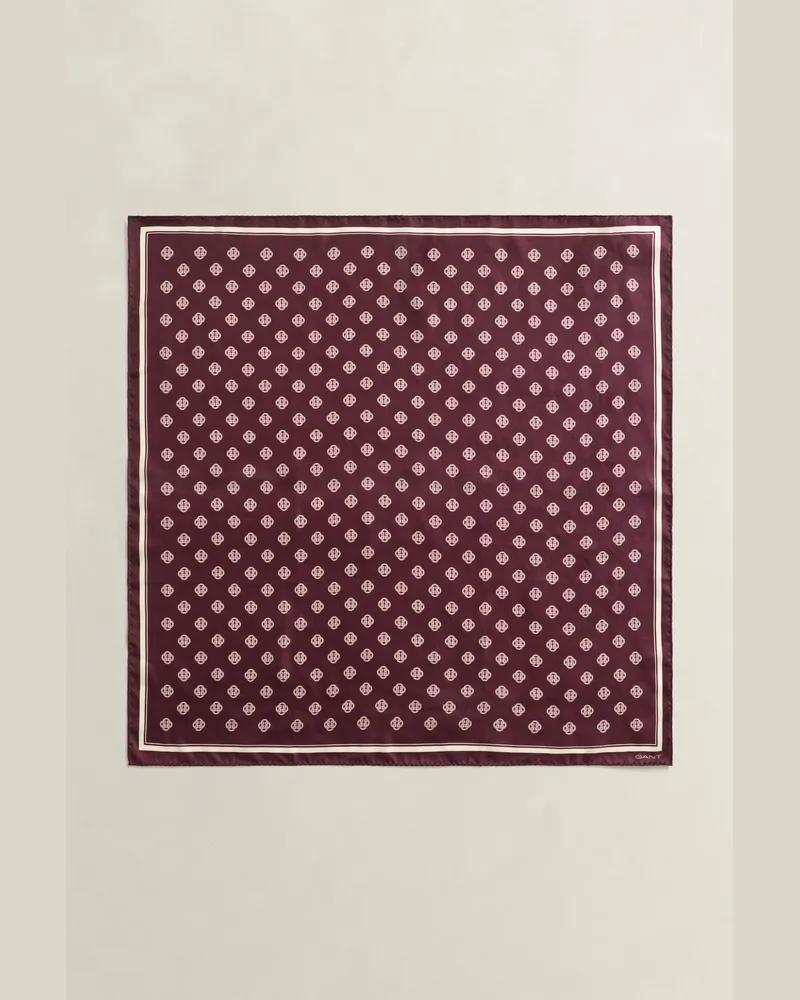 Gant Damen Monogram Seidentuch DARKENED WINE Darkened