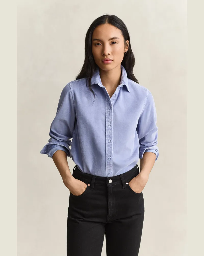 Gant Damen Regular Fit Cordhemd MISTY LAVENDER Misty