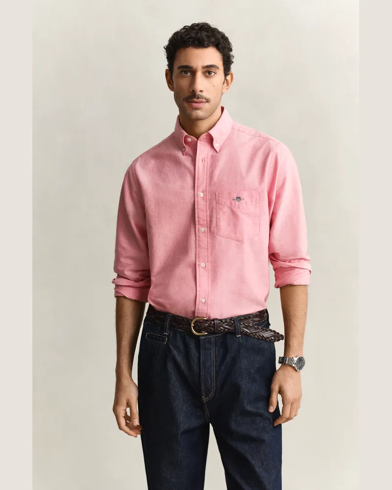 Gant Herren Classic Regular Fit Oxford-Hemd ROSE Rot Rose