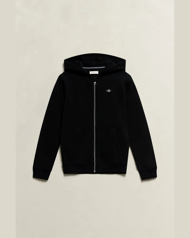 Gant Teenager Shield Sweatjacke Schwarz Schwarz