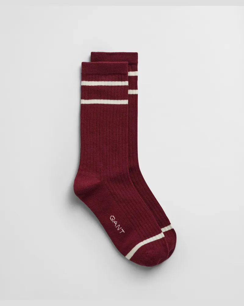 Gant Damen Gerippte Socken mit Streifen 