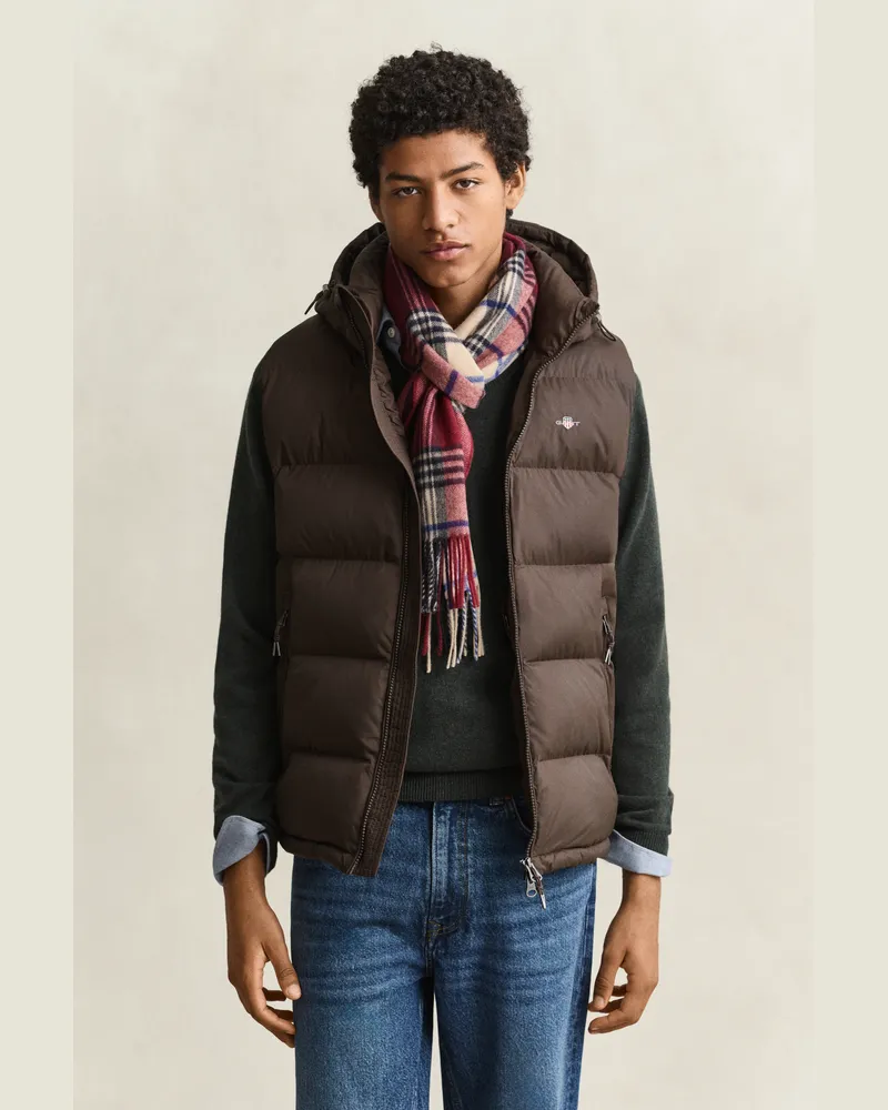 Gant Herren Active Cloud Weste Schwarz Braun Schwarz