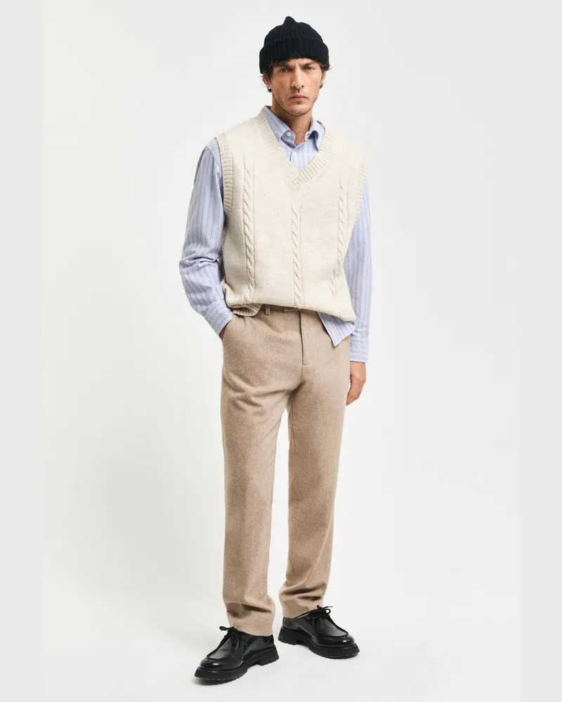 Gant Herren Slim Fit Herringbone Anzughose 