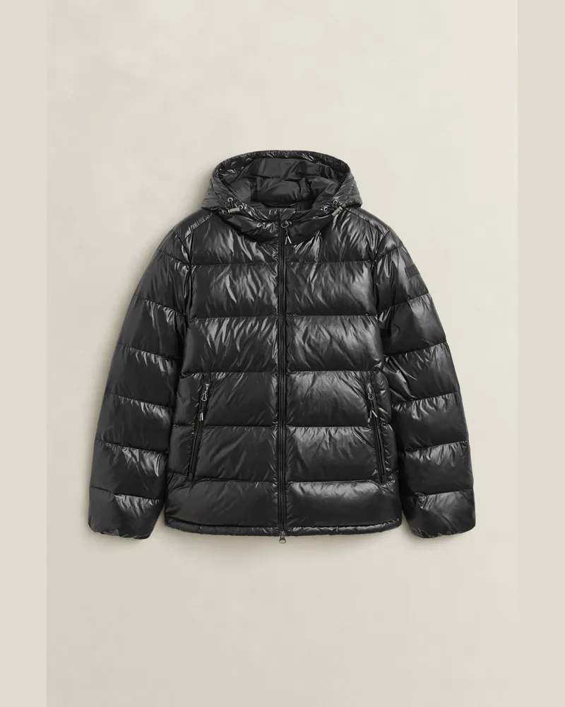 Gant Herren Glänzende Daunenjacke Schwarz Schwarz