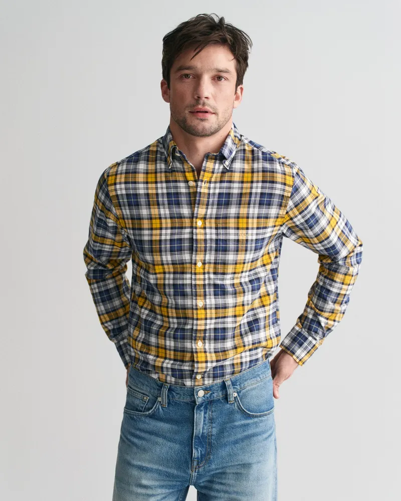 Gant Herren Regular Fit Archive Oxford-Hemd mit Karomuster