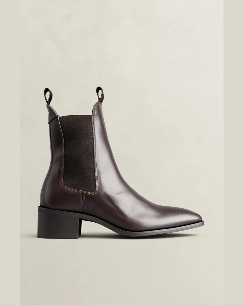 Gant Damen St Broomly Chelsea Boot aus Leder DARK Braun Dark