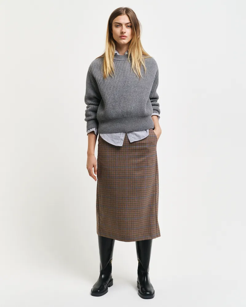 Gant Damen Karierter Bleistiftrock 