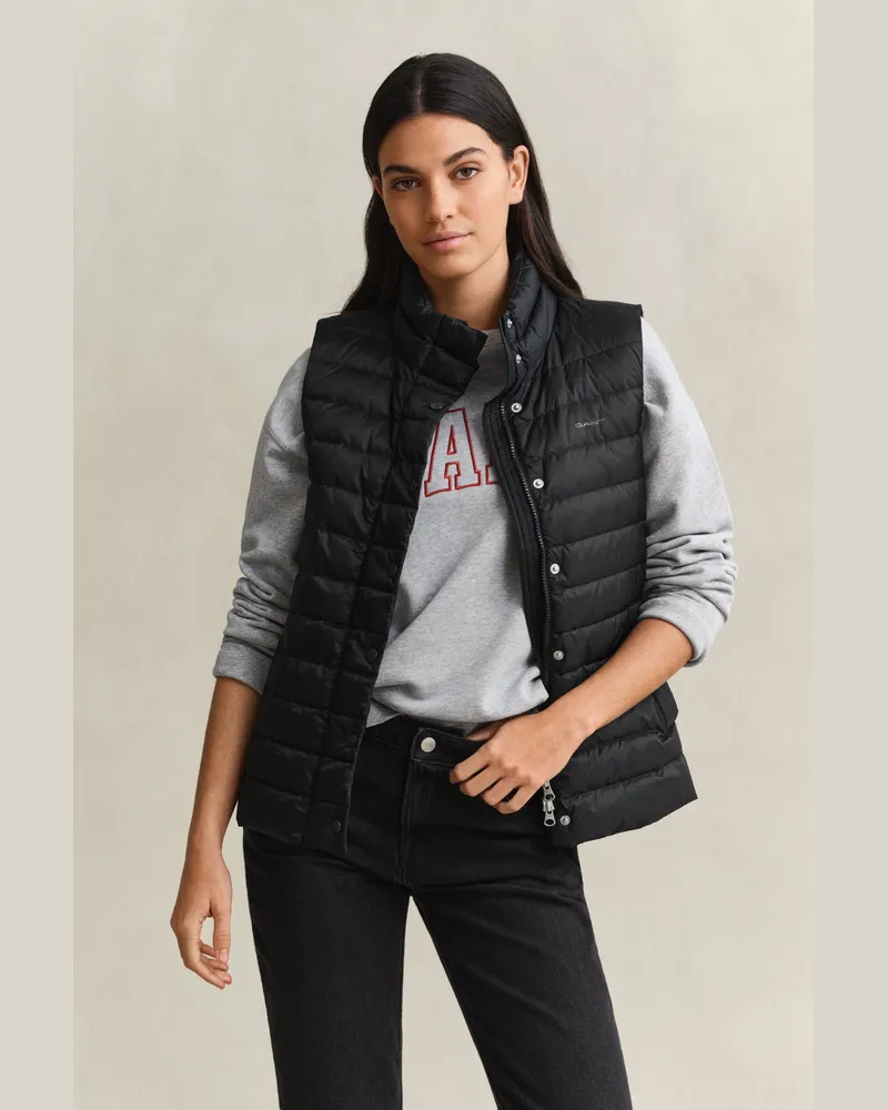 Gant Damen Leichte Daunenweste Schwarz Schwarz