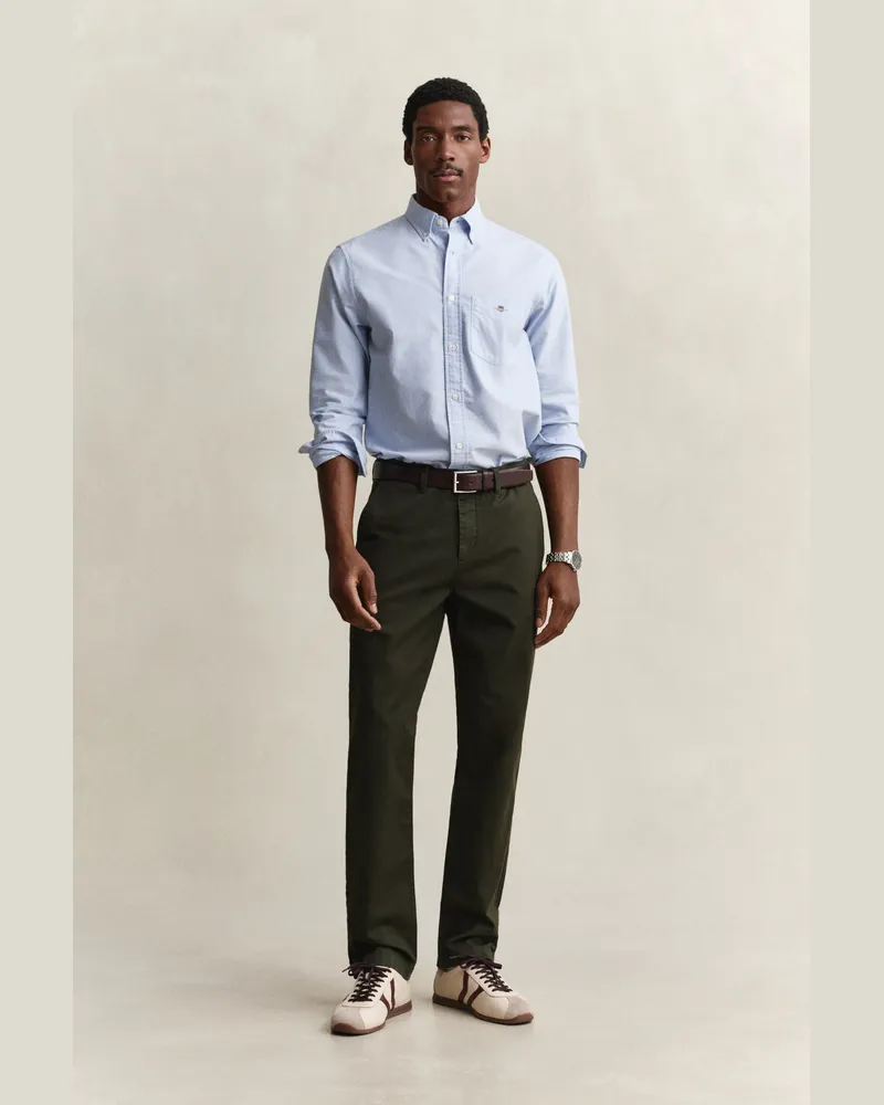 Gant Herren Classic Regular Fit Chinohose DARK MOSS Grün Dark
