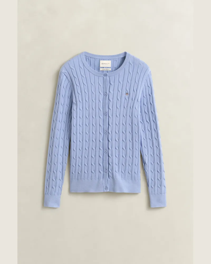 Gant Damen Strickjacke mit Zopfmuster MISTY LAVENDER Misty
