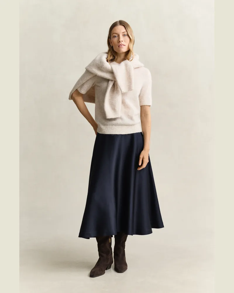 Gant Damen Voluminöser Satinrock EVENING Blau Evening