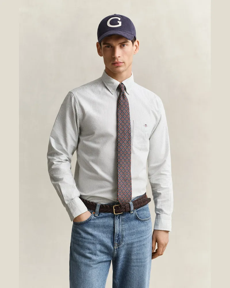 Gant Herren Classic Regular Fit Oxford-Hemd mit Streifen SURPLUS MINT Surplus