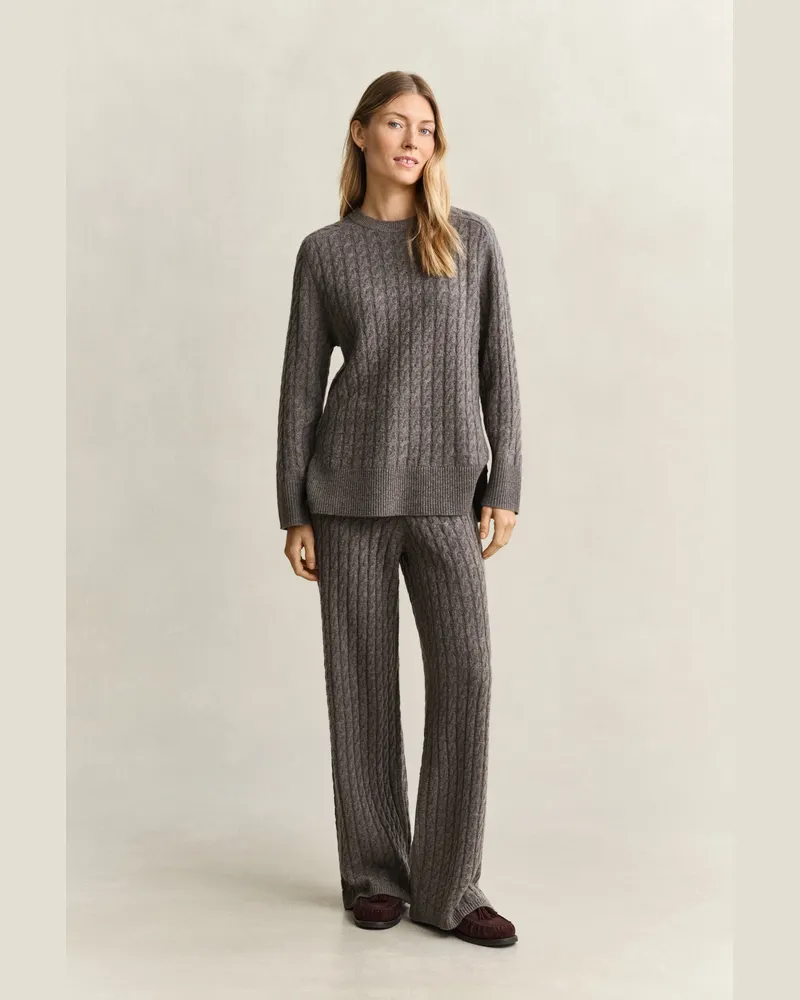 Gant Damen Wollhose mit Kaschmiranteil Braun MELANGE Braun