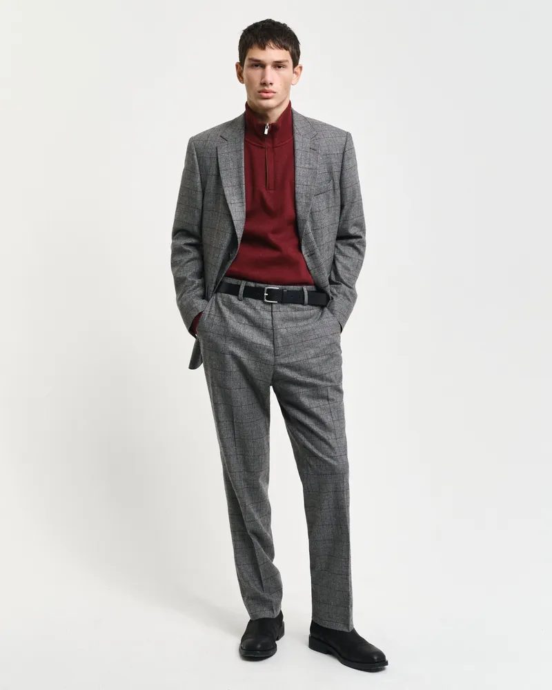 Gant Herren Slim Fit Anzughose mit Karomuster 