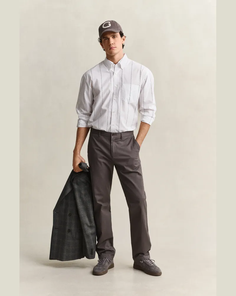 Gant Herren Elegante Regular Fit Chinohose DUSKY ANTHRACITE Dusky
