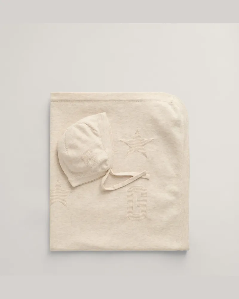 Gant Kids Baby Geschenkset mit Decke und Beanie 