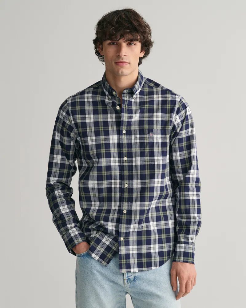 Gant Herren Regular Fit Popeline Karohemd 