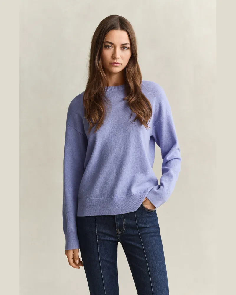 Gant Damen Superfine Lambswool Rundhalspullover MISTY LAVENDER Misty