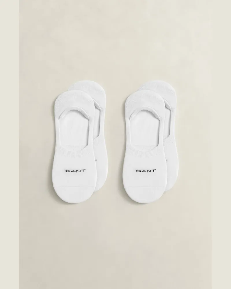 Gant Herren 2er-Pack Invisible Socken Weiß Weiß