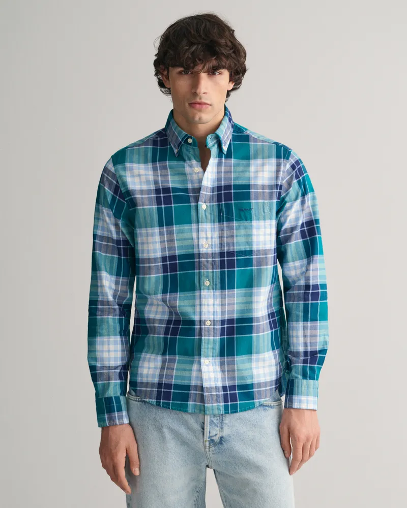 Gant Herren Regular Fit Archive Oxford-Hemd mit Karomuster 