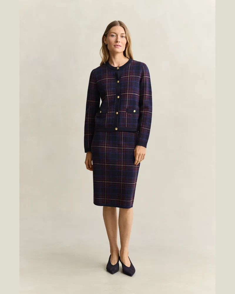 Gant Damen Karierter Rock EVENING Blau Evening