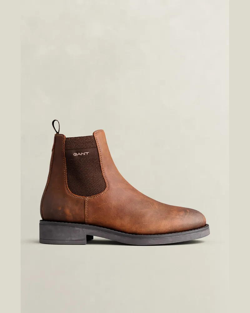 Gant Herren Prepdale Chelsea Boot aus Leder COGNAC Braun Cognac