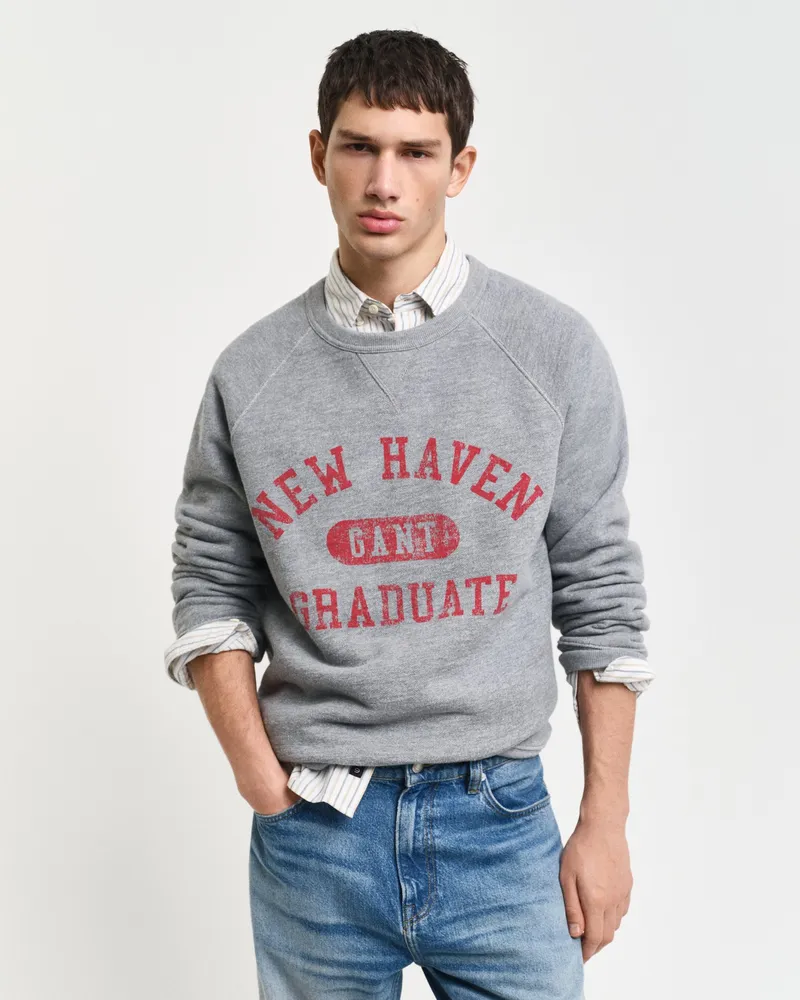 Gant Herren Graphic Rundhals-Sweatshirt 