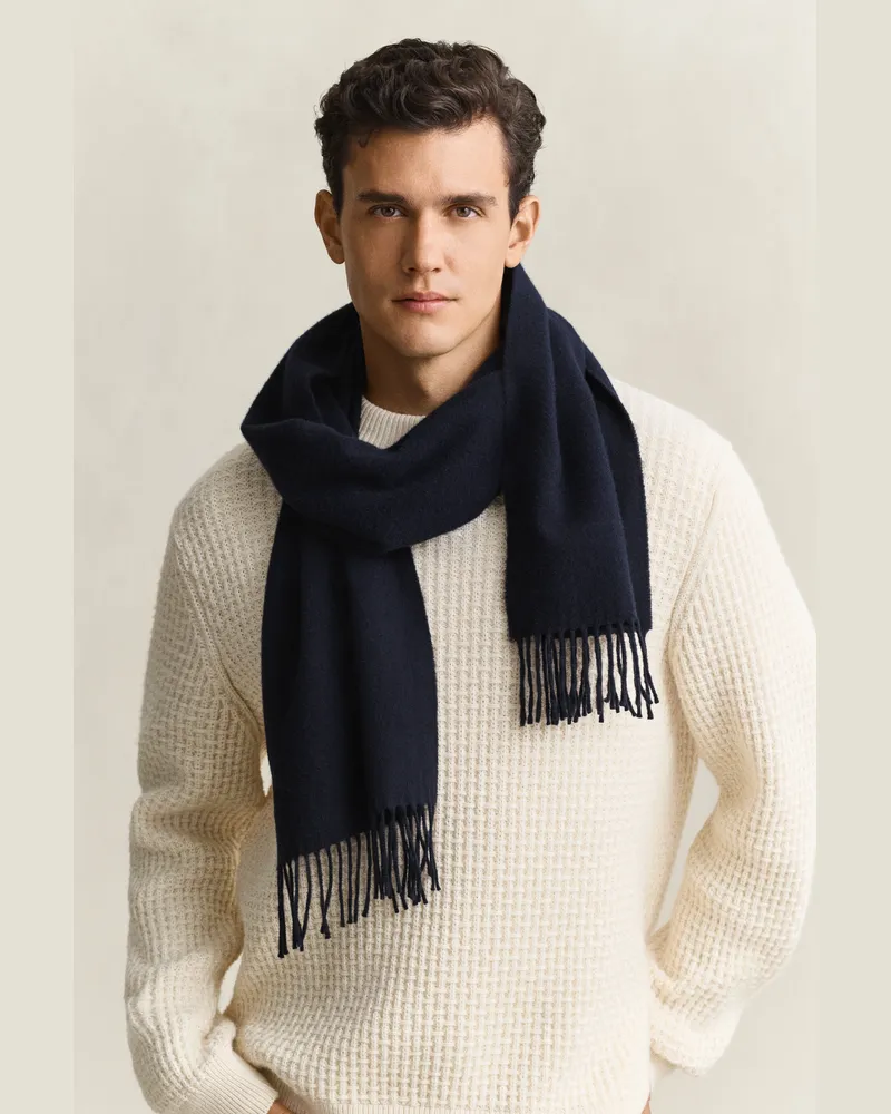 Gant Herren Wollschal EVENING Blau Evening