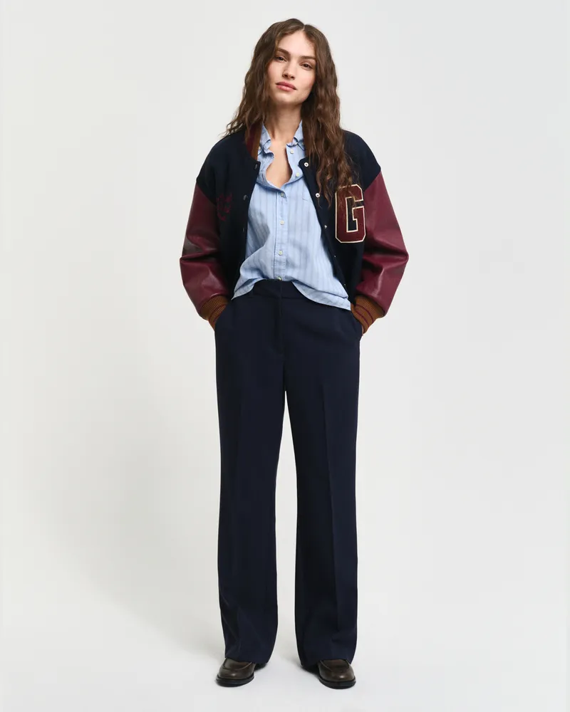 Gant Damen Slim Fit Slacks mit Schlag 