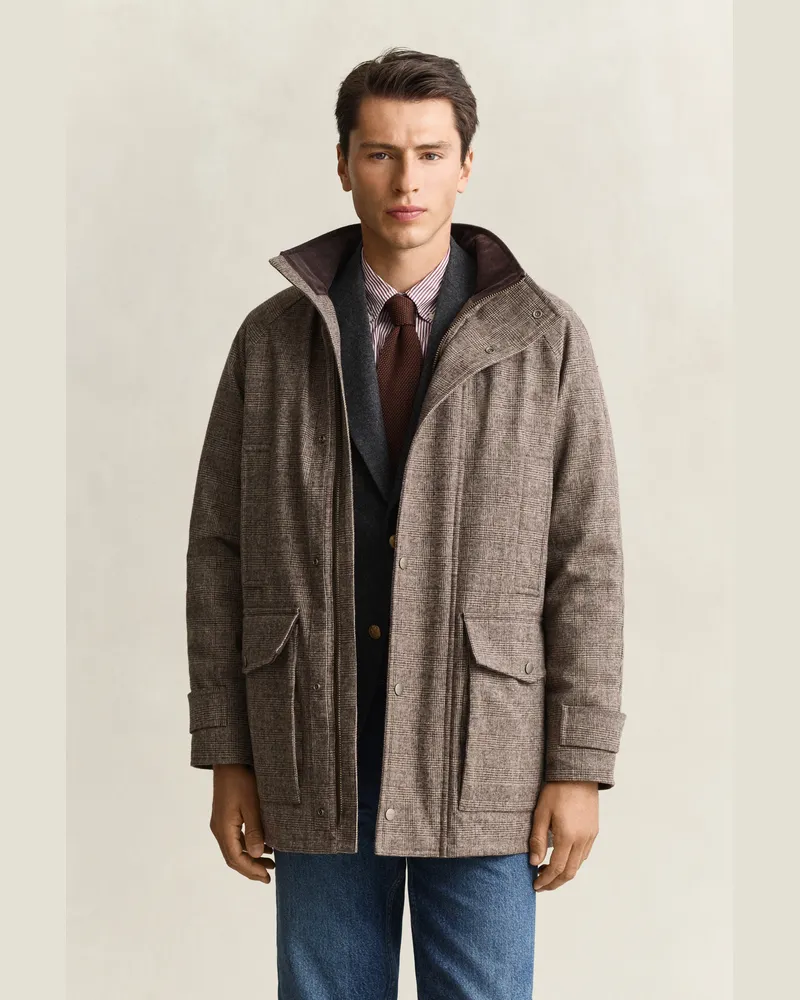 Gant Herren Double Decker Jacke aus Wollmix FADED TAUPE Faded