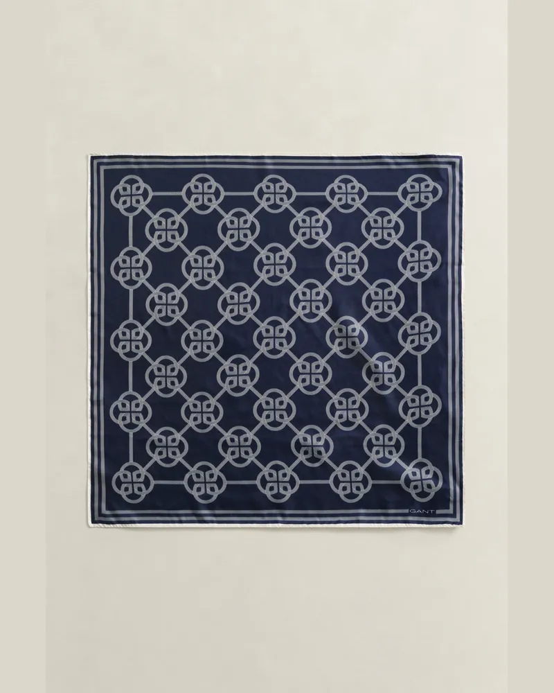 Gant Damen Monogram Seidentuch mit Print EVENING Blau Evening