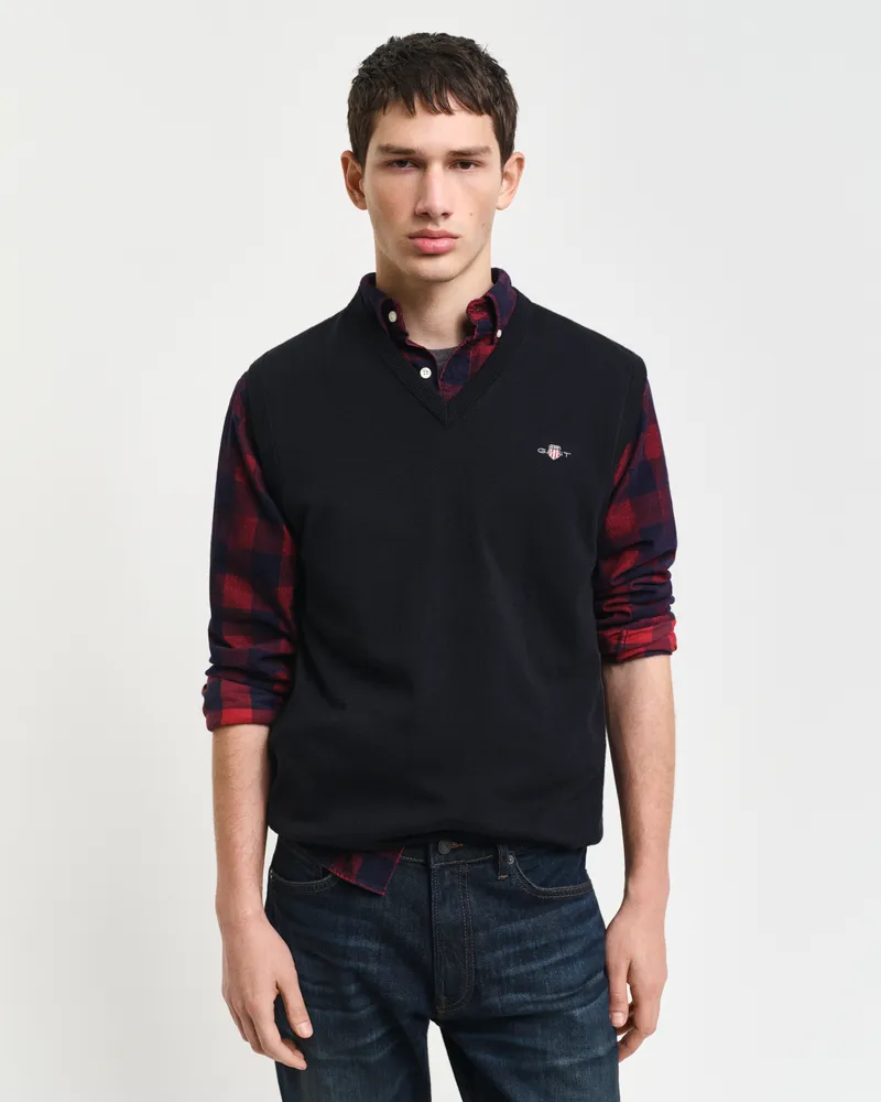 Gant Herren Classic Weste aus Baumwolle 