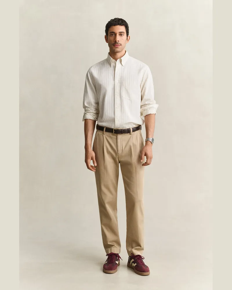 Gant Herren Schmal zulaufende Chinohose DARK KHAKI Dark
