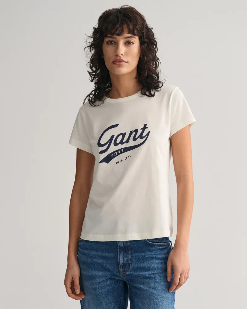 Gant Damen Script Graphic T-Shirt 